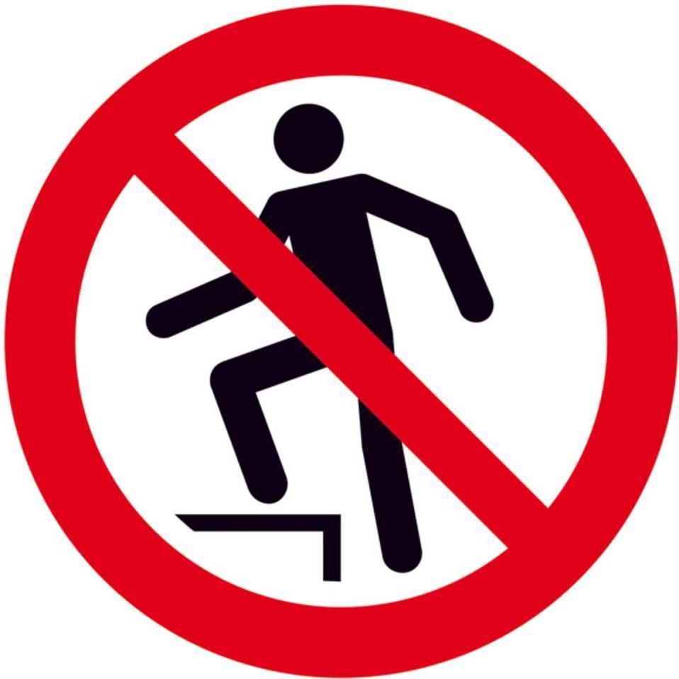 Wolk, Segnaletica di sicurezza, Verbotsschild Aufsteigen verboten Folie selbstklebend O 200 mm ISO