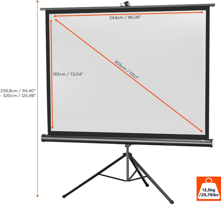 Actual product image Celexon Eco tripod, screen, 4:3 (120", 4:3)