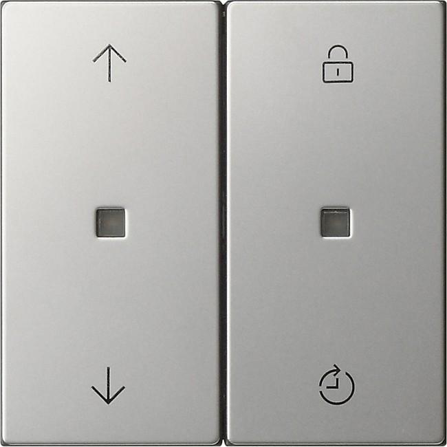 Gira 5492600, Taster + Schalter, Silber