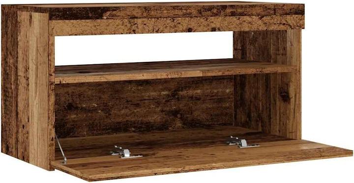 Image du produit vidaXL TV Schrank Lowboard Fernsehschrank Fernsehtisch mit LED Altholz-Optik (75 x 35 x 40 cm)