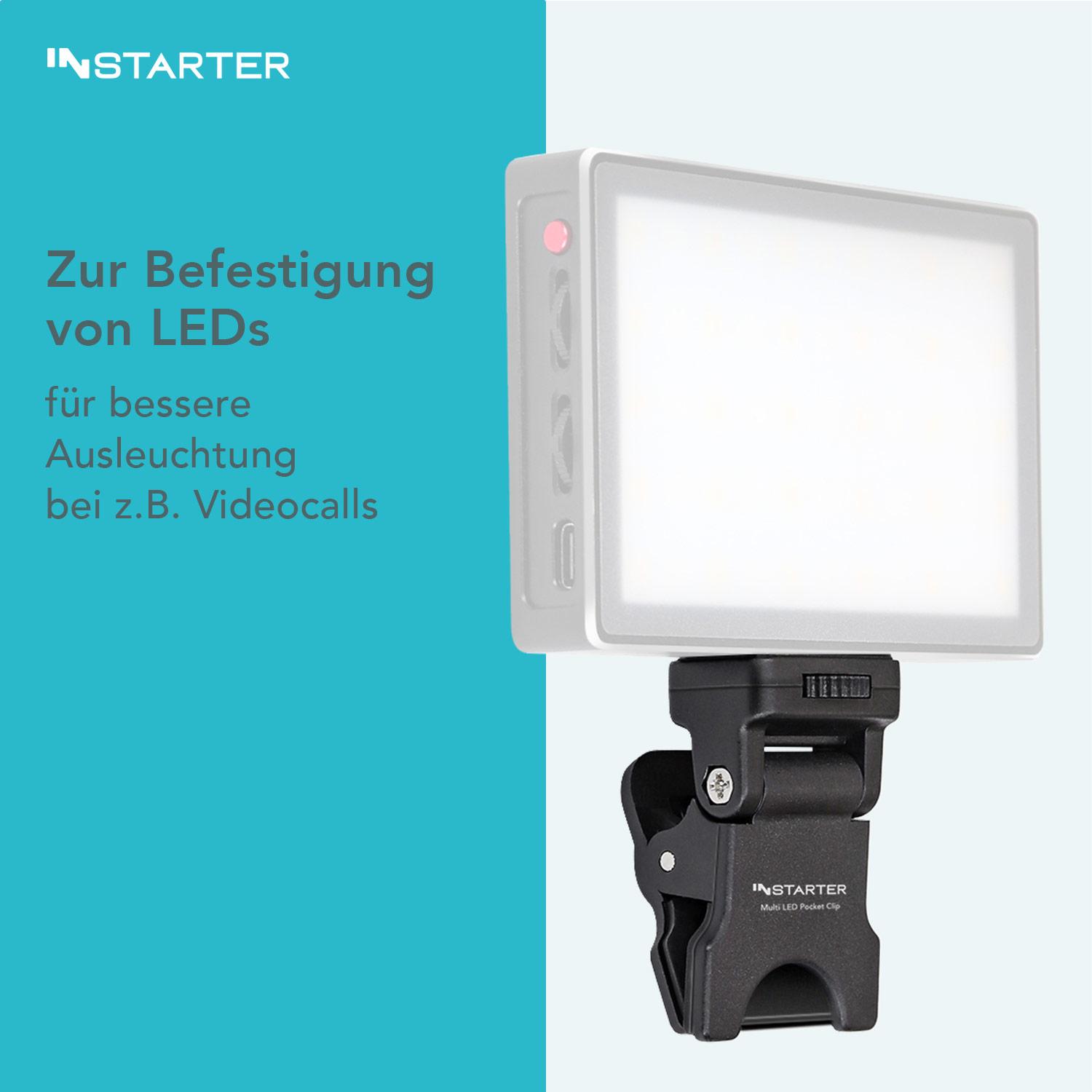 Thumbnail - Wiltec Multi LED Taschenclip (Weitere Dauerlichter), Dauerlicht, Schwarz