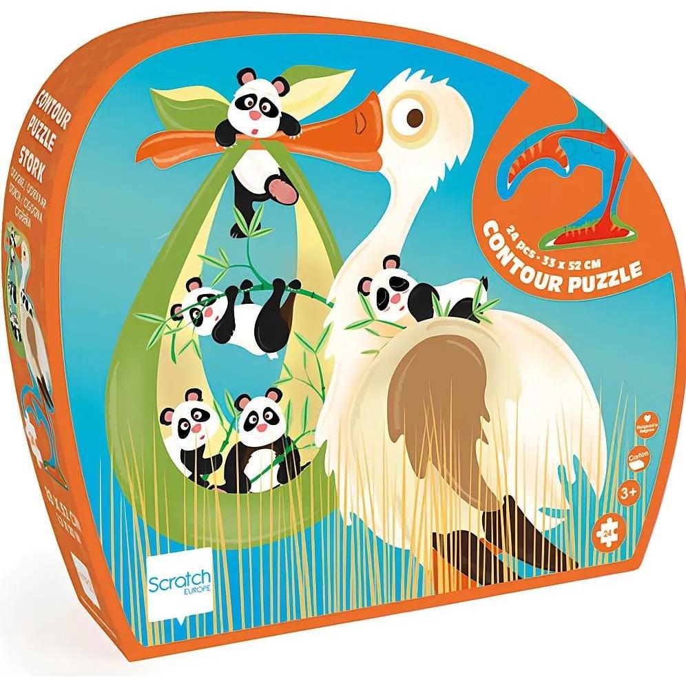 Scratch Forma Puzzle Cicogna 24 Pezzi (24 Pezzi)
