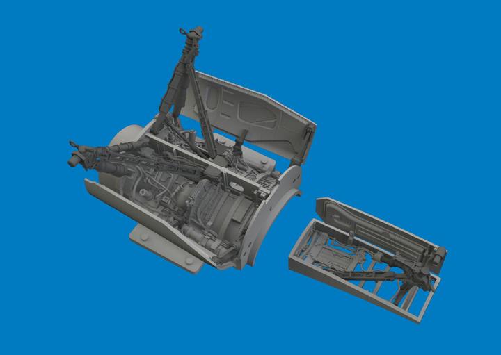 Eduard F-16C wheel bays & legs heavyweight PRINT 1/48 for Tamiya