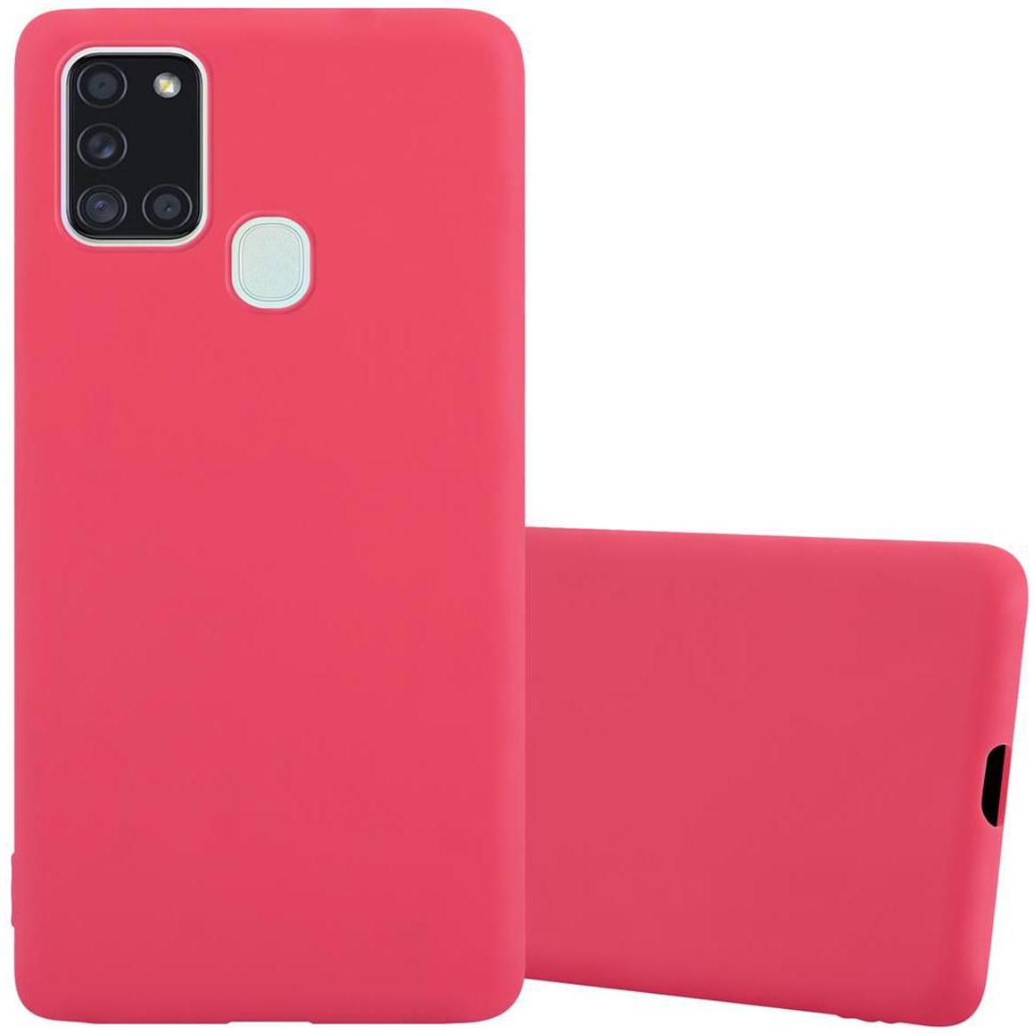 Cadorabo TPU Candy Cover (Samsung Galaxy A21s), Smartphone Hülle, Rot