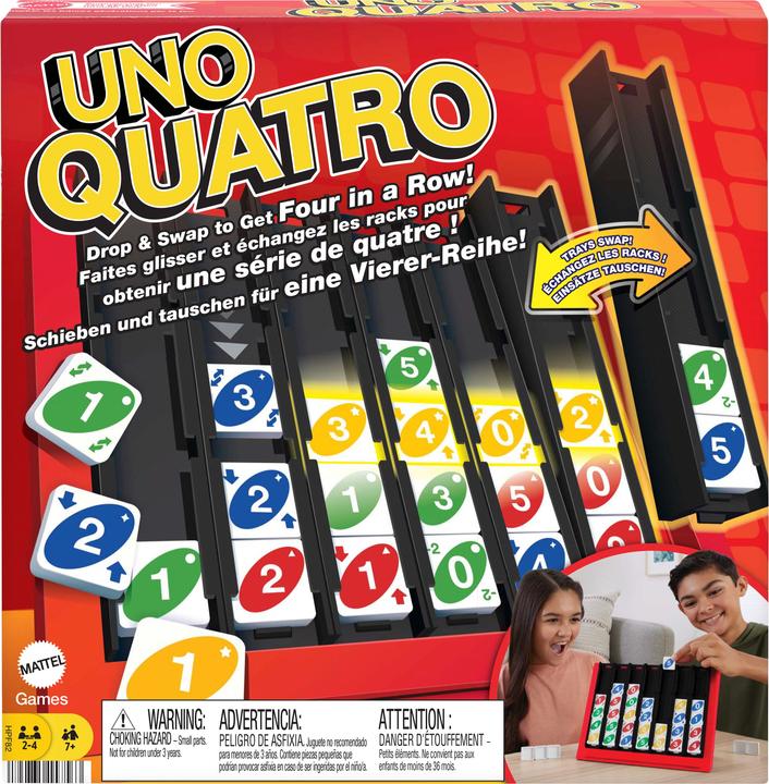 Produktbild Mattel Games Quatro (Deutsch, Englisch, Französisch, Italienisch, 2 - 4 Spieler)