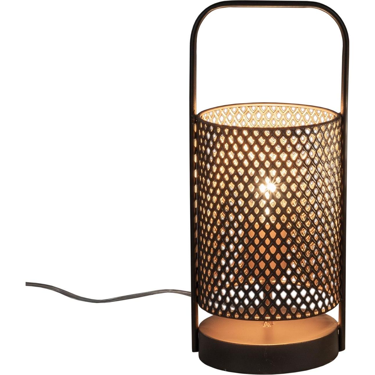 Formano, Laterne, Lampe Rund Metalllampe in Goldschwarz (1 x)