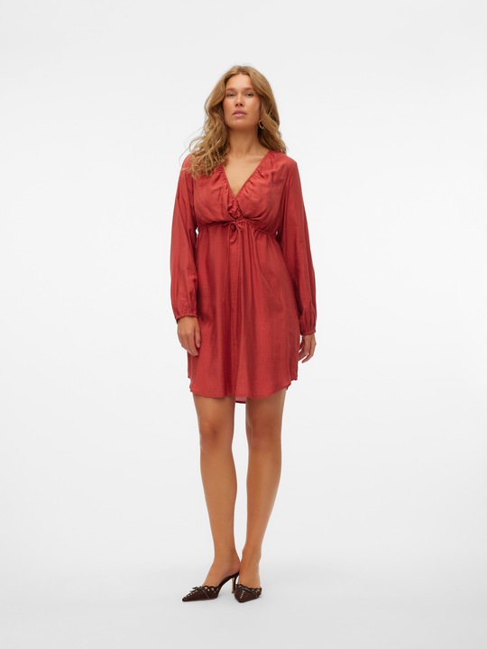Image du produit Mamalicious Coupe normale Col en V Poignets élastiques Robe courte (M)