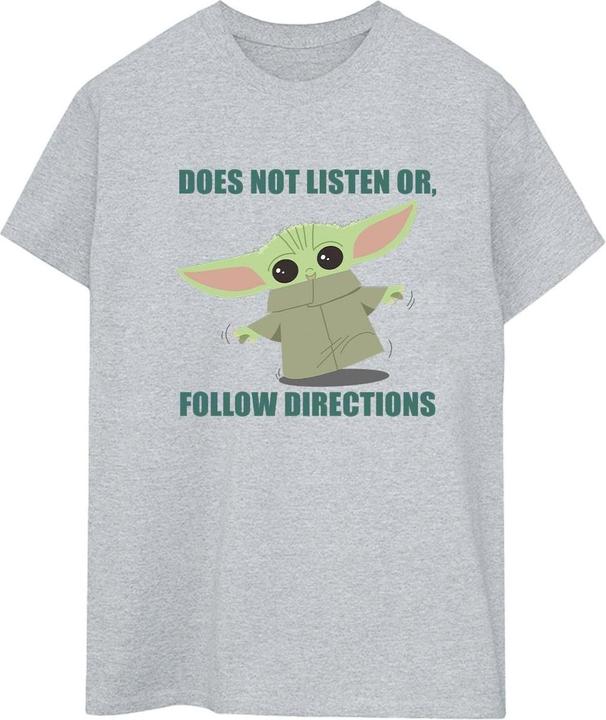 Immagine prodotto Star Wars The Mandalorian Grogu Does Not Listen Maglietta Ampia Donna (S)
