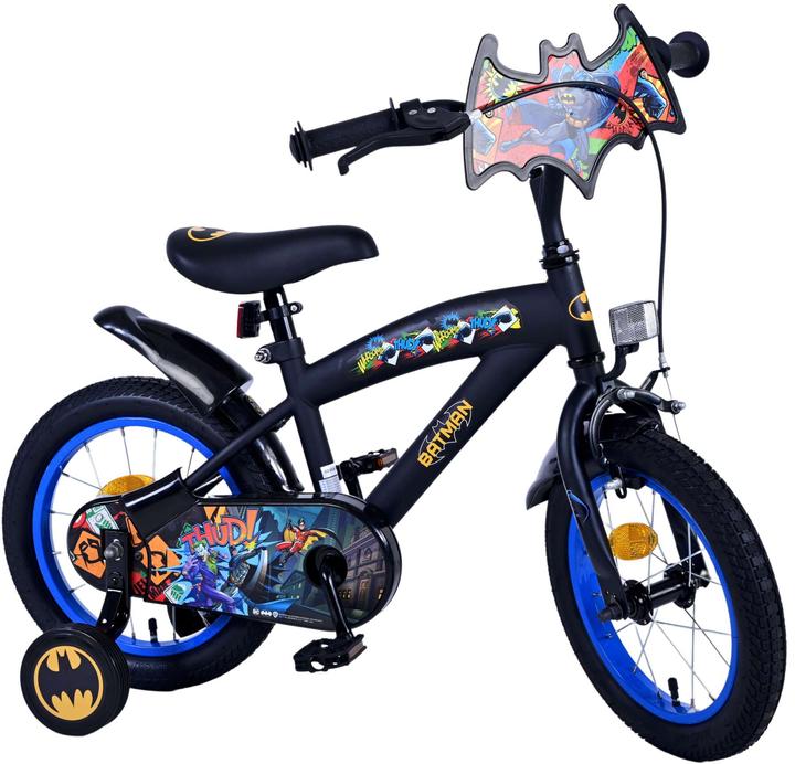 Image du produit Batman Vélo enfant 14 pouces de Volare - Noir, Léger, avec roues de support (14")