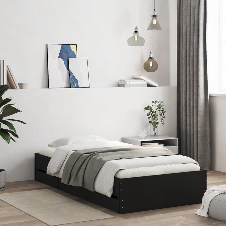 Image du produit VidaXL Cadre de lit avec tiroirs (90 x 190 cm)
