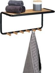 Actual product image Wenko Wandgarderobe Mod. Loft aus Stahlrohr und FSC®-zertifiziertem Bambus