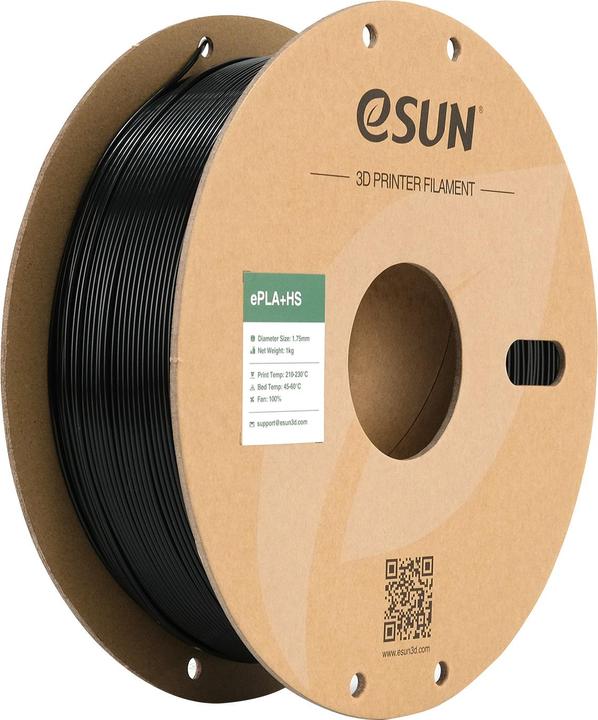 Produktbild eSUN Epla+Hs (PLA+, 1.75 mm, 1000 g, Schwarz)