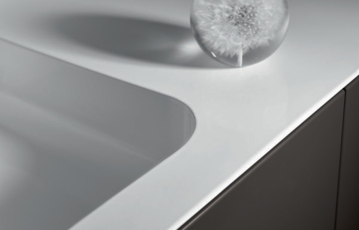Actual product image Alape WP.Folio8 washbasin, 1254x350x450mm, vanity unit 2 full extensions, washbasin without tap hole