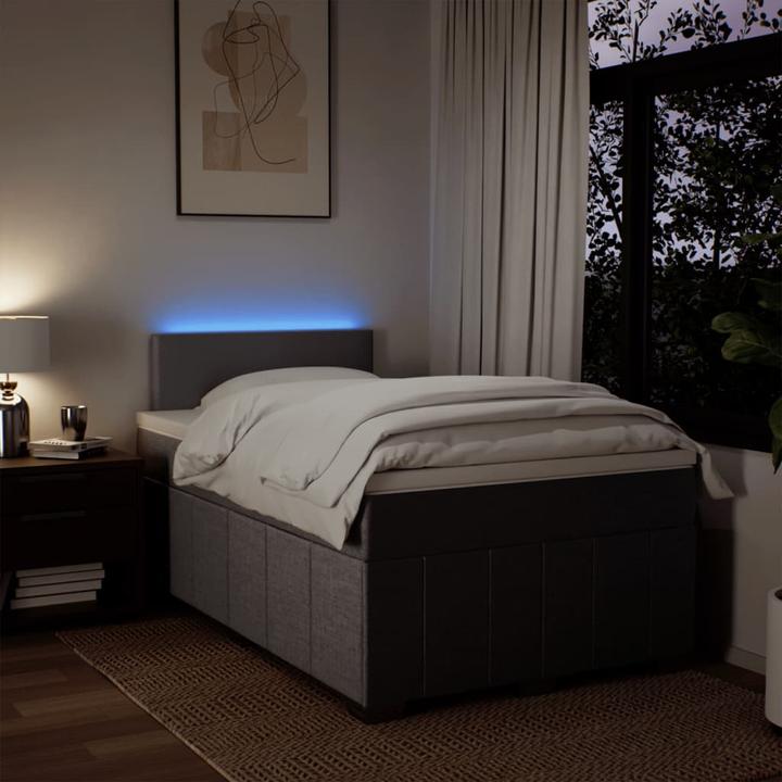 Actual product image vidaXL Bo x springbett mit Matratze 120 x 200 cm Stoff (120 x 200 cm)