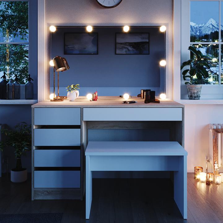 Actual product image Vicco Sherry with LED lighting and bench (120 x 55 x 75 cm)