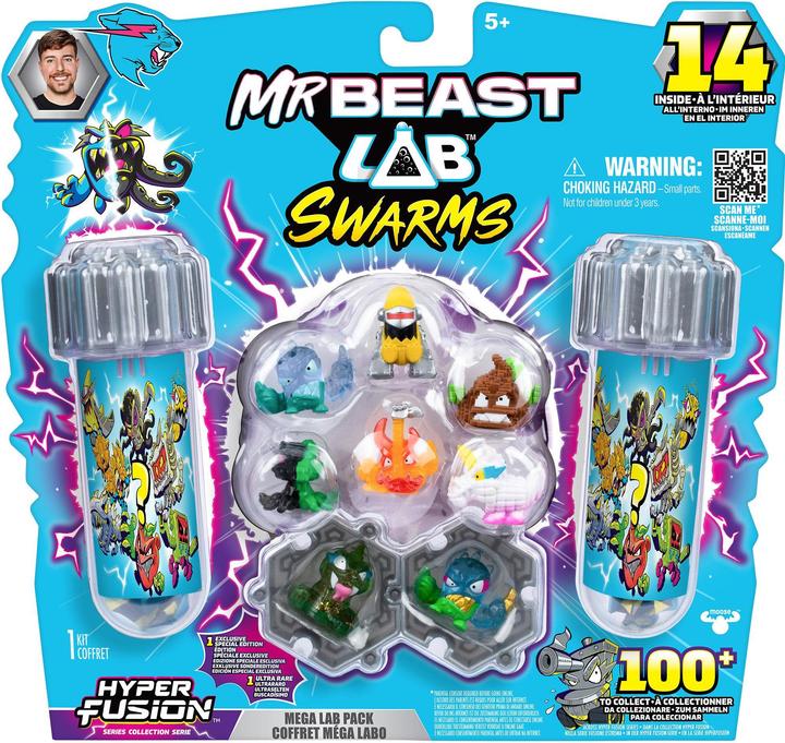 Actual product image Moose Mr Beast Lab Swarms minifigures 14-pack
