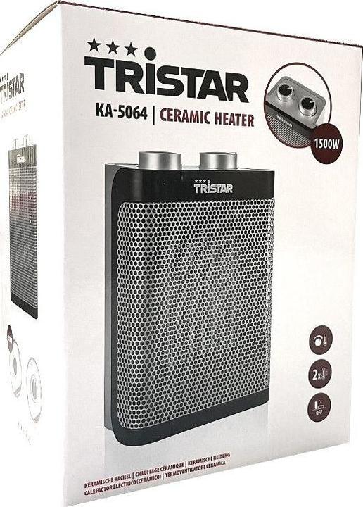 Image du produit Tristar Keramik-Heizlüfter Schwarz, Si (1500 W)