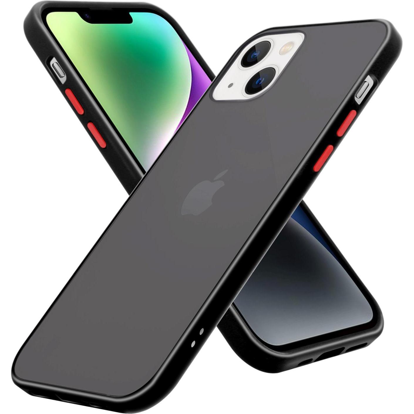 Cadorabo Hülle für Apple iPhone 14 PLUS im Hybrid Matt Style (Apple iPhone 14 Plus), Smartphone Hülle, Transparent