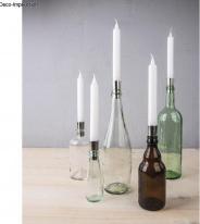 Produktbild Rayher Metall Flaschenkerzenhalter für Stabkerzen silber