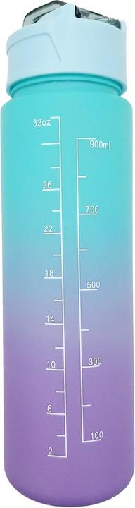 Produktbild ASMI Trinkflasche mit Strohhalm und Zeitmarkierung 650 ml - FLASCHE IST FALSCH BEDRUCKT (900ML)