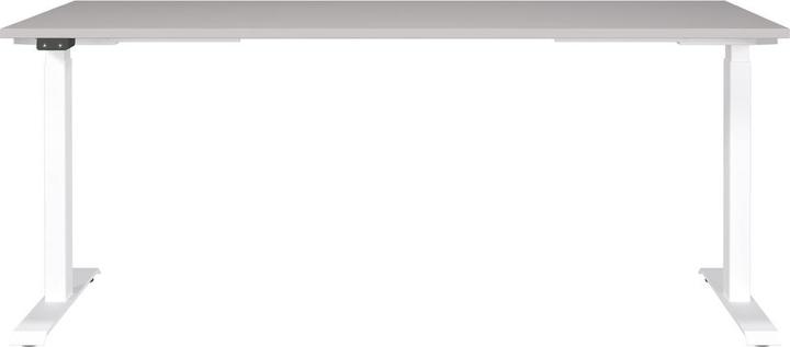 Produktbild Germania JET höhenverstellbarer Schreibtisch kaschmir rechteckig, T-Fuss-Gestell weiss 180,0 x 80,0 cm (180 x 80 cm)