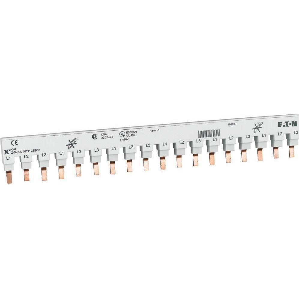 10x Eaton Phasenschiene, 3Ph, 16qmm, Stift, 6TE 104898, Elektronikzubehör + Gehäuse