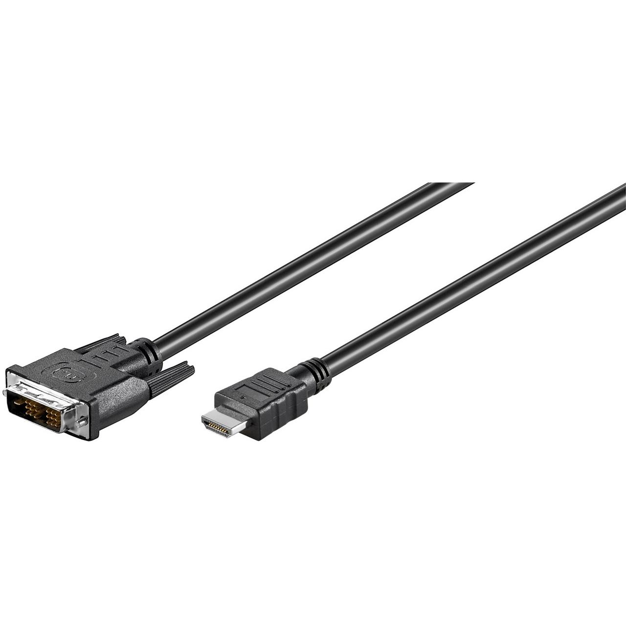 Goobay DVI — HDMI (Typ A) (1 m, HDMI), Video Kabel