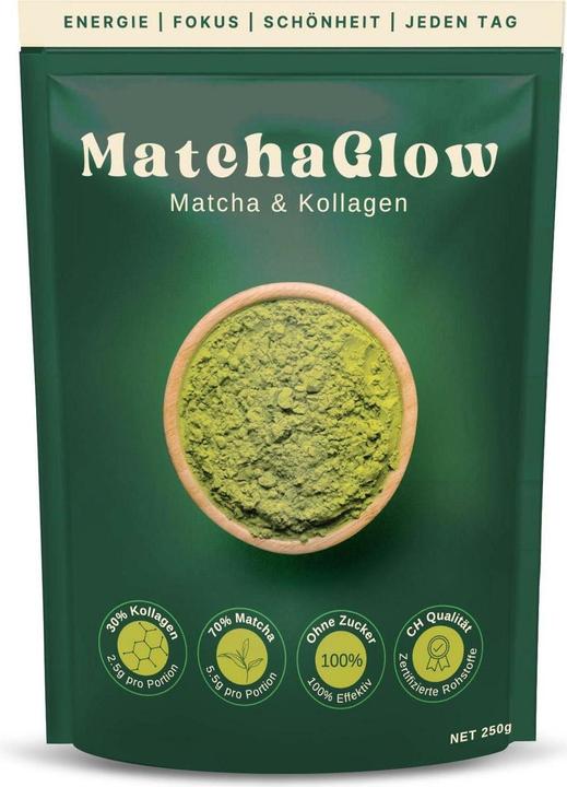 MatchaGlow Ceremonial Matcha et collagène (250 g)