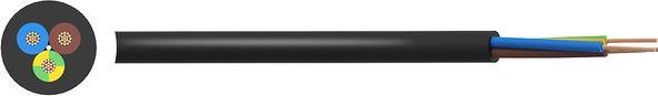 Produktbild RND Electronics YY-Netzleitung 3x 0.75mm² Kupfer Ungeschirmt 500V 50m Schwarz (50 m)