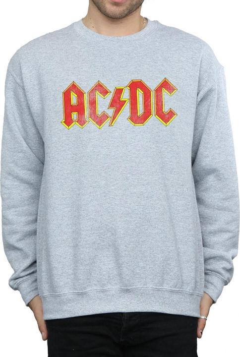 Actual product image AC/DC Mens Distressed Logo Cotton Sweatshirt (S)