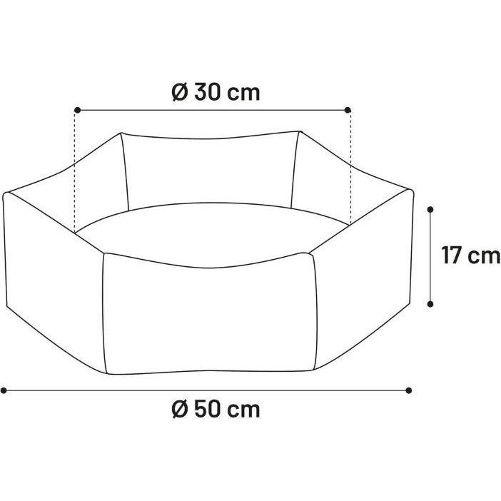 Thumbnail - Flamingo Basket elvira round grey 50CM - (540058517398) (Hund), Hundebett + Katzenbett