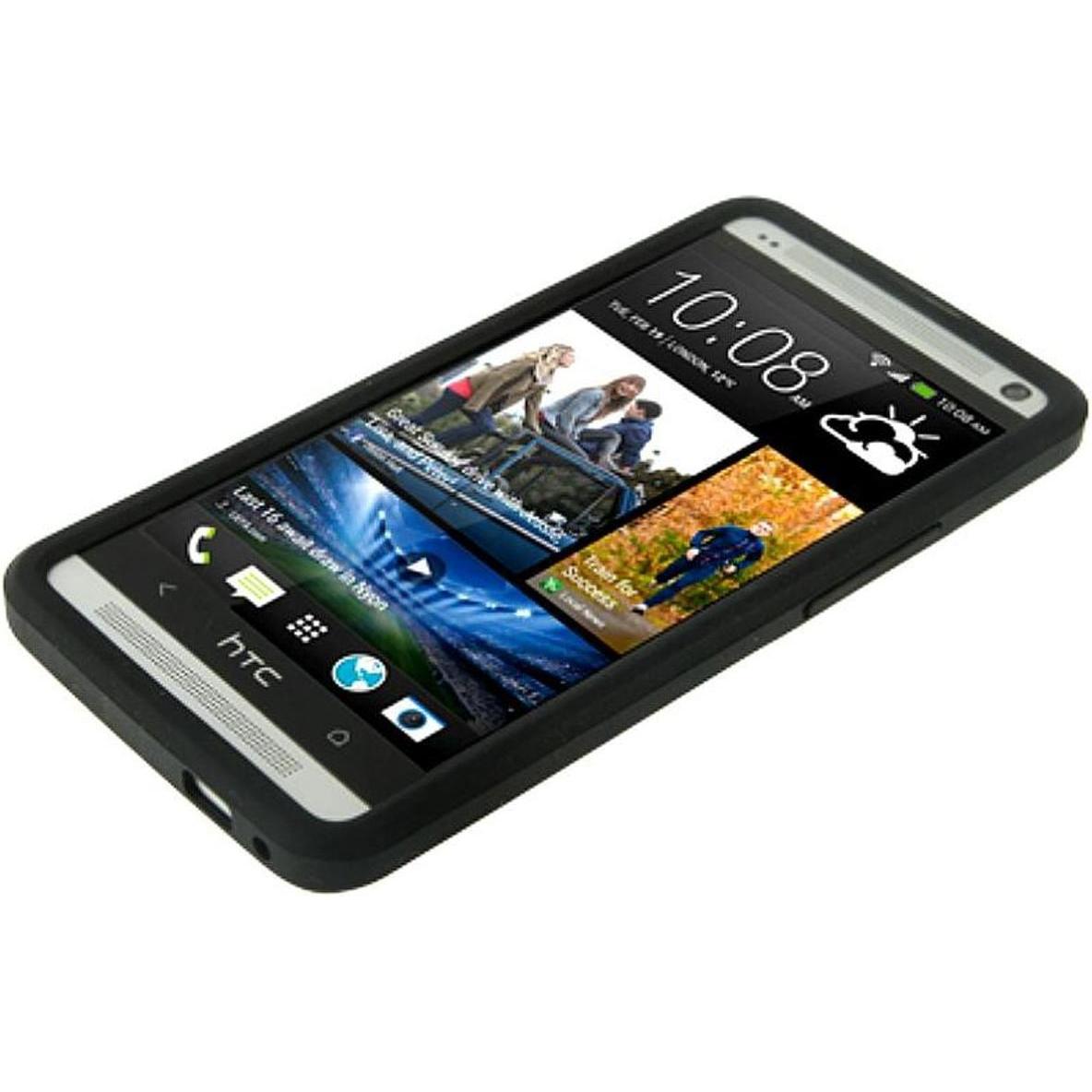 Thumbnail - König Design Schutzhülle Silikon Case für Handy HTC One M7 Schwarz (HTC One M7), Smartphone Hülle, Schwarz