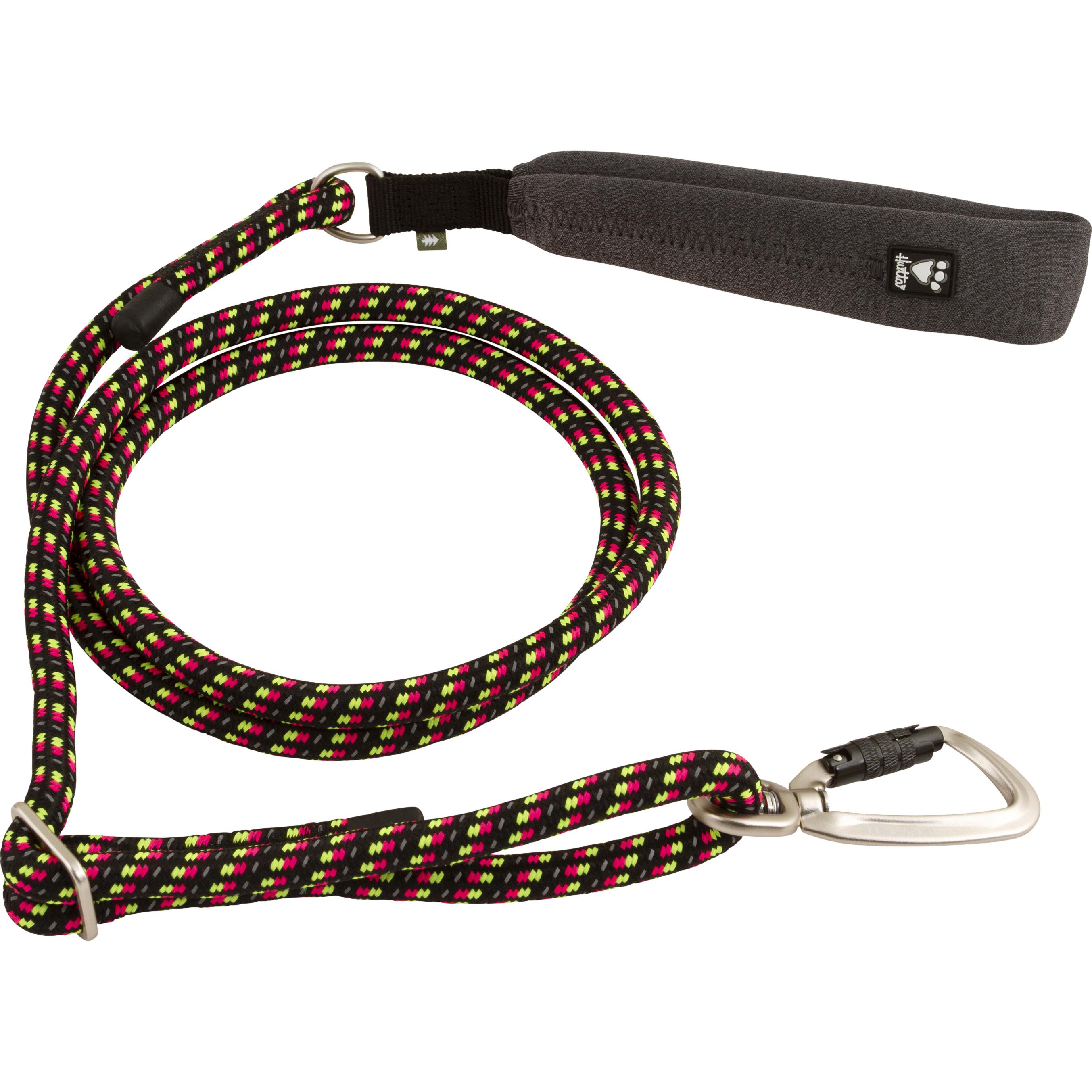 Comparer les prix de Hurtta Justerbar reb line ECO neon licorice 120-180cm/11mm (Chien, Général), Collier + laisse