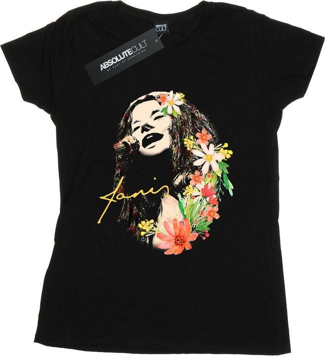 Janis Joplin Floral Pattern TShirt (S)