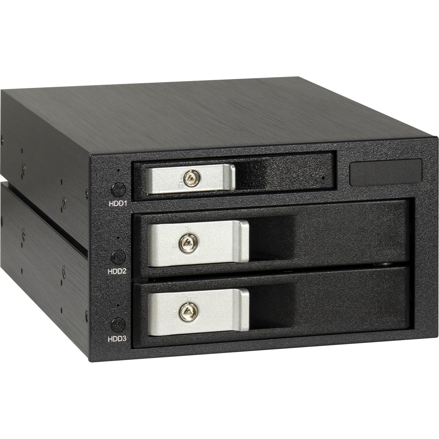 Intertech INTER-TECH HDD-Wechselrahmen ST-3525 fuer 1x 6,35cm 2,5Zoll und 2x 8,89cm 3,5Zoll, SSD + Festplatte Zubehör