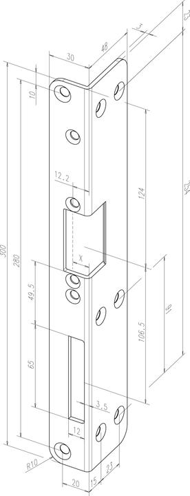 effeff Winkelschliessblech 45101
