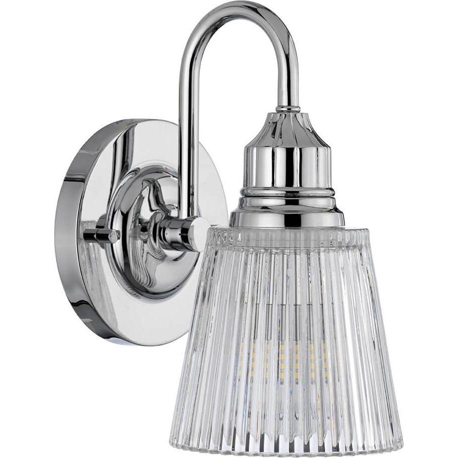 Elstead Lighting, Wandleuchte + Deckenleuchte, Addison LED Wandleuchte G9 Poliertes Chrom Klar IP44 (300 lm, G9)