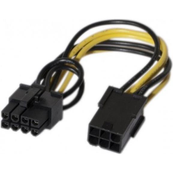 Exertis Connect PCI Express Strom-Adapterkabel 6pin auf 8pin Für Netzteile ohne PCIe Stromanschluss, Interne Kabel (PC)
