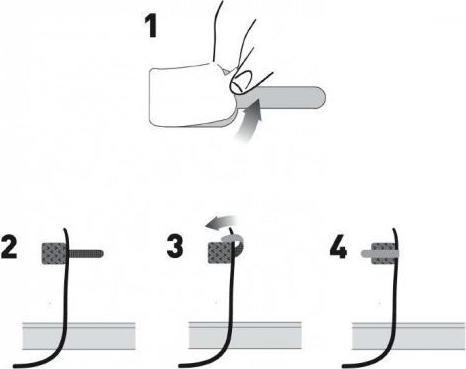 Image du produit Label-the-cable LTC Wall Velcro Cable Ties, pack of 10 (Serre-câbles velcro, 90 mm, 10 pcs)
