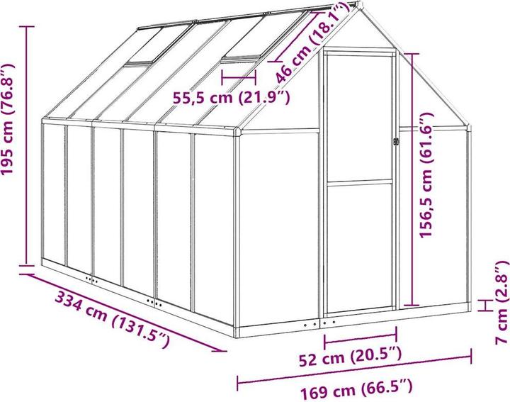 Actual product image vidaXL Gewächshaus
