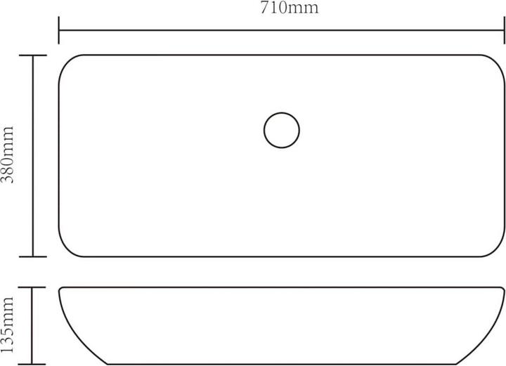 Actual product image vidaXL Waschtisch (380 mm, 710 mm)