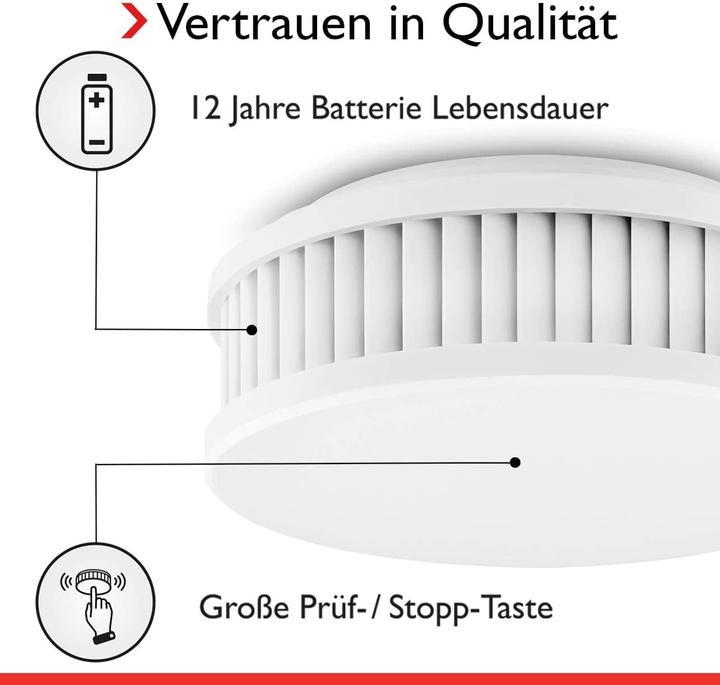 Produktbild Pyrexx PX-1 Rauchmelder V3-Q Holzoptik dunkel