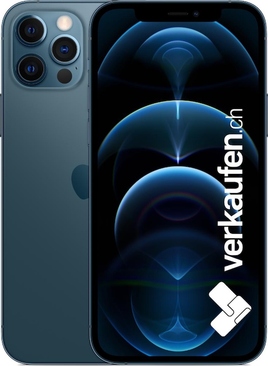Produktbild verkaufen.ch iPhone 12 Pro (128 GB, Pacific Blue, 6.10", 12 Mpx, SIM + eSIM, A / Wie neu)