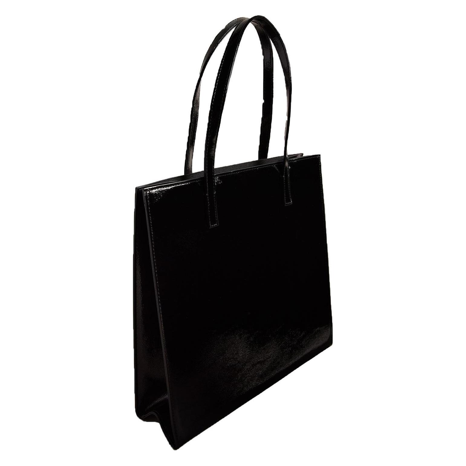 Ted Baker, Damen, Tasche, Crinkon Crinkle Large Icon Bag, Schwarz