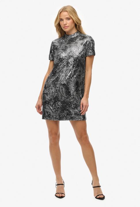 Image du produit Superdry Robe T-shirt Mini à Paillettes (L)