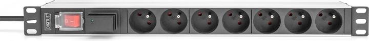 Image du produit Digitus Multiprise avec profilé en aluminium avec interrupteur, 7 prises CEE 7/5, câble d'alimentation de 2 (7x, PECO 7/5, 2 m)