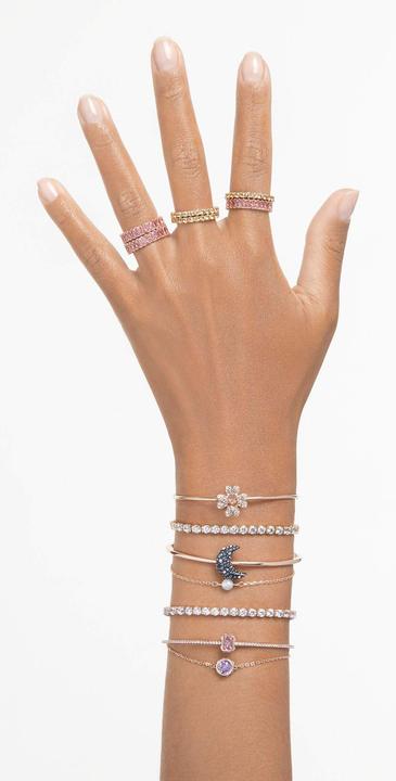 Immagine prodotto Swarovski Bracciale Tennis Matrix Taglio Rotondo Oro Rosa Bianco (16.50 cm, Metallo Swarovski)