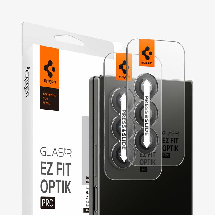 Immagine prodotto Spigen Optik.tR "EZ Fit" Camera Protector 2-Pack Galaxy Z Fold 6 Nero (2 Pezzo/i, Samsung Galaxy Z Fold6)