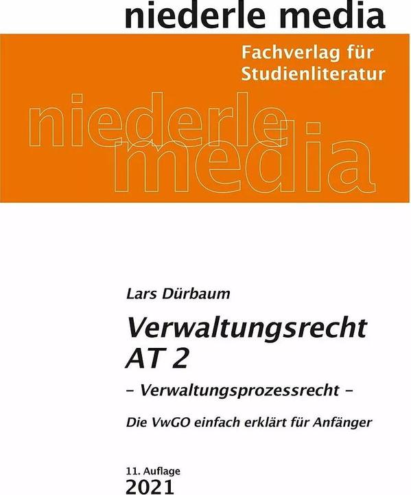 Produktbild Verwaltungsrecht AT 2 - VwGO (Deutsch, Jan Niederle, Lars Dürbaum, 2023)