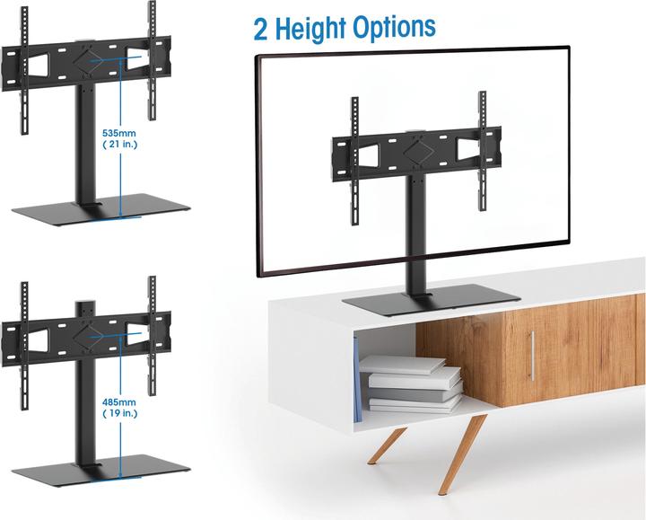 Image du produit Manhattan Support pour téléviseur réglable en hauteur au maximum (Tables, 65", 45 kg)